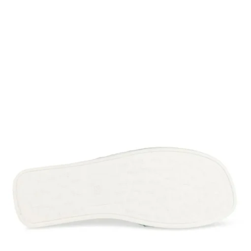 Chaussons VERT Femme Motif Uni A Enfiler