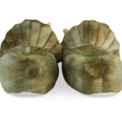 Chaussons VERT Garçon Motif Animal A Enfiler