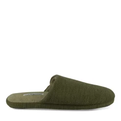Chaussons VERT Homme Motif Uni A Enfiler