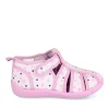 Chaussons VIOLET Fille Motif Etoiles Scratch