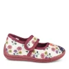 Chaussons VIOLET Fille Motif Fleuri Scratch