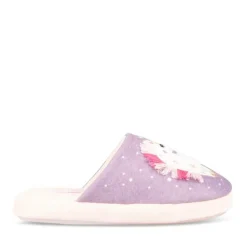 Chaussons VIOLET Fille Motif Licorne A Enfiler