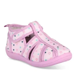 Chaussons VIOLET Fille Motif Etoiles Scratch