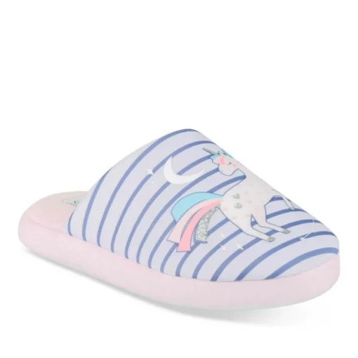 Chaussons VIOLET Fille Motif Licorne A Enfiler