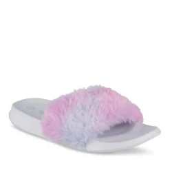 Chaussons VIOLET Fille Motif Multicolore A Enfiler