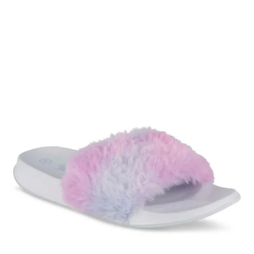 Chaussons VIOLET Fille Motif Multicolore A Enfiler