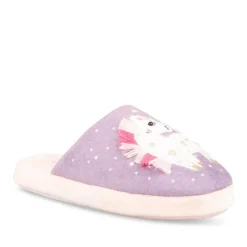 Chaussons VIOLET Fille Motif Licorne A Enfiler