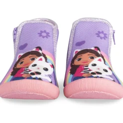 Chaussons VIOLET Fille Motif Multicolore Fermeture éclair