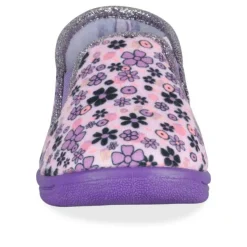 Chaussons VIOLET Fille Motif Fleuri A Enfiler