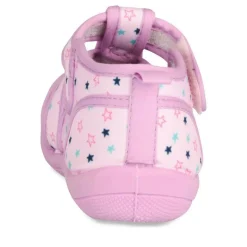 Chaussons VIOLET Fille Motif Etoiles Scratch