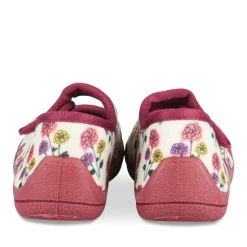 Chaussons VIOLET Fille Motif Fleuri Scratch