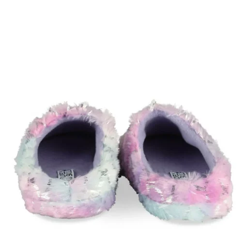 Chaussons VIOLET Fille Motif Multicolore A Enfiler