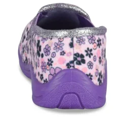 Chaussons VIOLET Fille Motif Fleuri A Enfiler