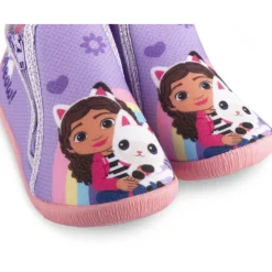 Chaussons VIOLET Fille Motif Multicolore Fermeture éclair