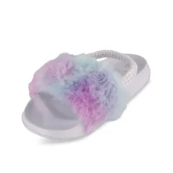Chaussons VIOLET Fille Motif Multicolore Elastique