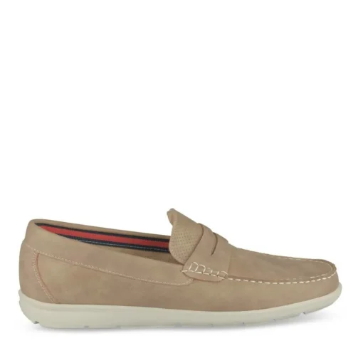 Chaussures Bateau BEIGE Homme Motif Uni A Enfiler