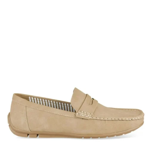 Chaussures Bateau BEIGE Homme Motif Uni A Enfiler