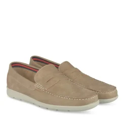 Chaussures Bateau BEIGE Homme Motif Uni A Enfiler