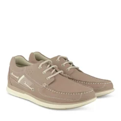 Chaussures Bateau BEIGE Homme CUIR Motif Uni Lacets