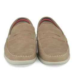 Chaussures Bateau BEIGE Homme Motif Uni A Enfiler