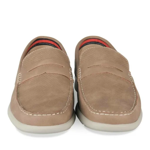 Chaussures Bateau BEIGE Homme Motif Uni A Enfiler