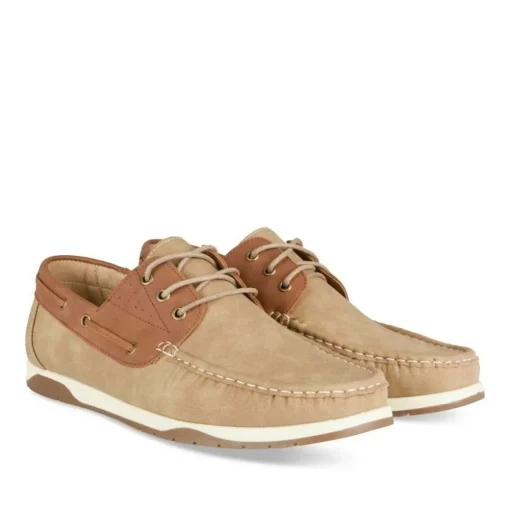 Chaussures Bateau BEIGE Homme Motif Uni Lacets