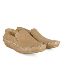 Chaussures Bateau BEIGE Homme Motif Uni A Enfiler
