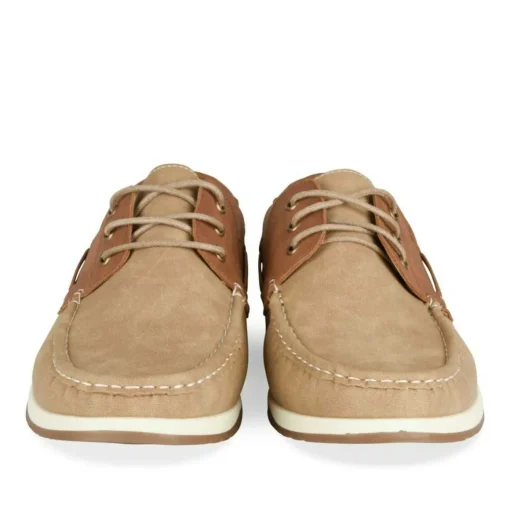 Chaussures Bateau BEIGE Homme Motif Uni Lacets