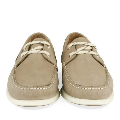 Chaussures Bateau BEIGE Homme CUIR Motif Uni Lacets
