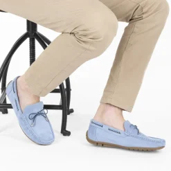 Chaussures Bateau BLEU Homme Motif Uni A Enfiler