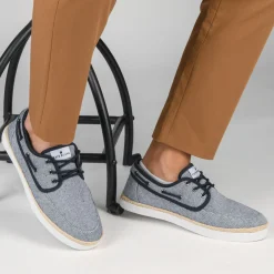 Chaussures Bateau BLEU Homme Motif Uni Lacets