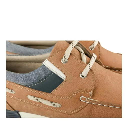 Chaussures Bateau COGNAC Homme CUIR Motif Uni Lacets