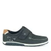 Chaussures Bateau Confort MARINE Homme CUIR Motif Uni Scratch