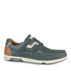 Chaussures Bateau Confort MARINE Homme Motif Uni Scratch