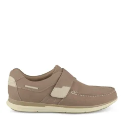 Chaussures Bateau Confort BEIGE Homme CUIR Motif Uni Scratch