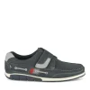 Chaussures Bateau Confort MARINE Homme CUIR Motif Uni Scratch