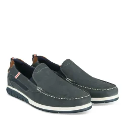 Chaussures Bateau Confort MARINE Homme CUIR Motif Uni A Enfiler