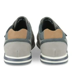 Chaussures Bateau Confort GRIS Homme CUIR Motif Uni Scratch