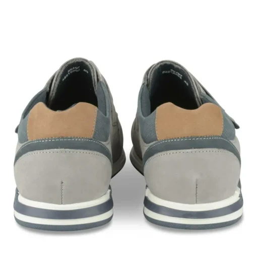 Chaussures Bateau Confort GRIS Homme CUIR Motif Uni Scratch