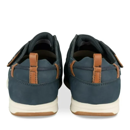 Chaussures Bateau Confort MARINE Homme CUIR Motif Uni Scratch