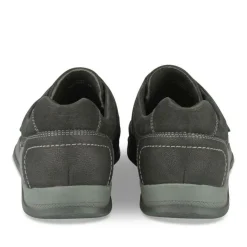 Chaussures Bateau Confort NOIR Homme CUIR Motif Uni Scratch