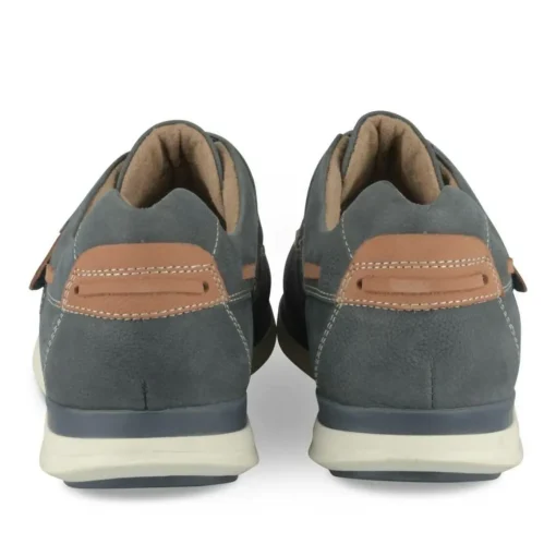 Chaussures Bateau Confort MARINE Homme CUIR Motif Uni Scratch