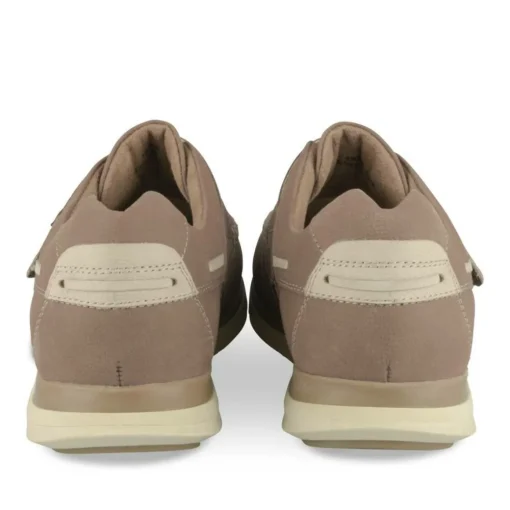 Chaussures Bateau Confort BEIGE Homme CUIR Motif Uni Scratch