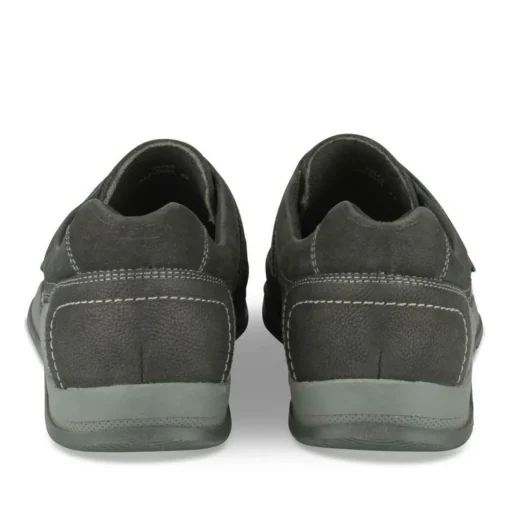 Chaussures Bateau Confort NOIR Homme CUIR Motif Uni Scratch