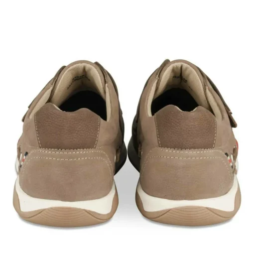 Chaussures Bateau Confort BEIGE Homme CUIR Motif Uni Scratch