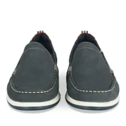 Chaussures Bateau Confort MARINE Homme CUIR Motif Uni A Enfiler