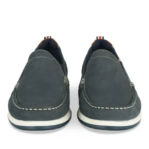 Chaussures Bateau Confort MARINE Homme CUIR Motif Uni A Enfiler