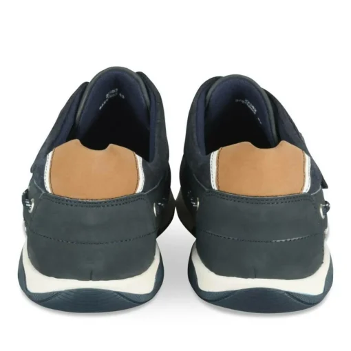 Chaussures Bateau Confort MARINE Homme CUIR Motif Uni Scratch