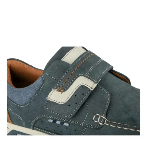 Chaussures Bateau Confort MARINE Homme Motif Uni Scratch