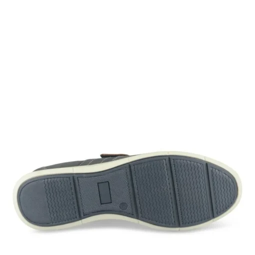Chaussures Bateau Confort MARINE Homme CUIR Motif Uni Scratch